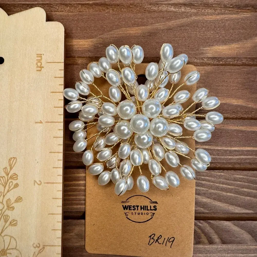 Flower Burst White Flower Pin Jewelry Brooch Fashion Jewelry FAST SHIP